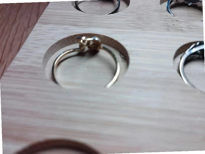 Vintage fantasie-ring met synthetische parel en diamant – photo 3